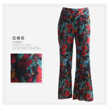 High Quality Women Trousers Meadow Print Wide Leg Women Pants